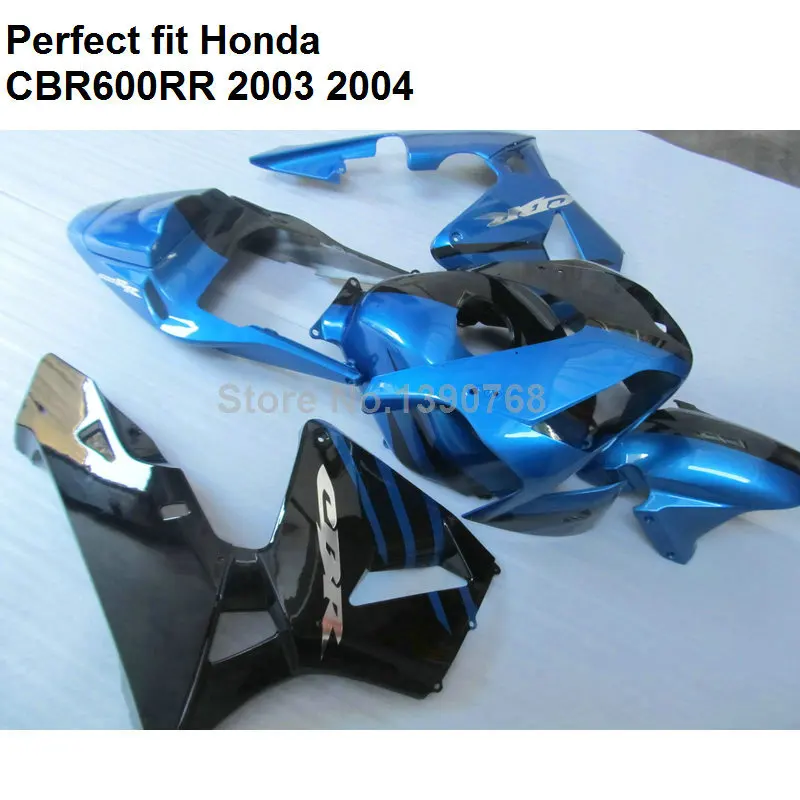 Высококачественный обтекатель ABS для Honda синий черный CBR600RR 2003 2004 комплект