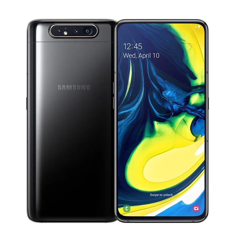 Samsung Galaxy A80 Mobile phone 6.7” Snapdragon 730G Octa Core Rotating Camera 48MP 8GB 128GB 3700mAh NFC Android 4G Smartphone