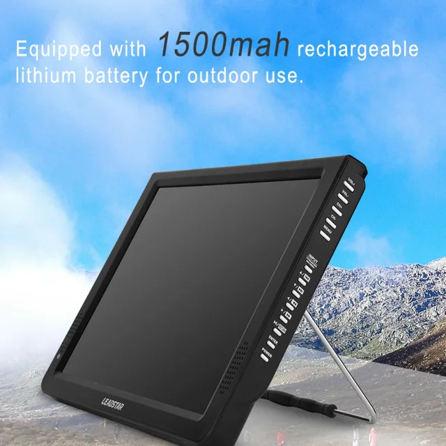 11.6 Inch Portable Digital Analog Television DVB-T/T2 1280*800 Resolution HD PAL 1080P LED TV for Home Car Airplane