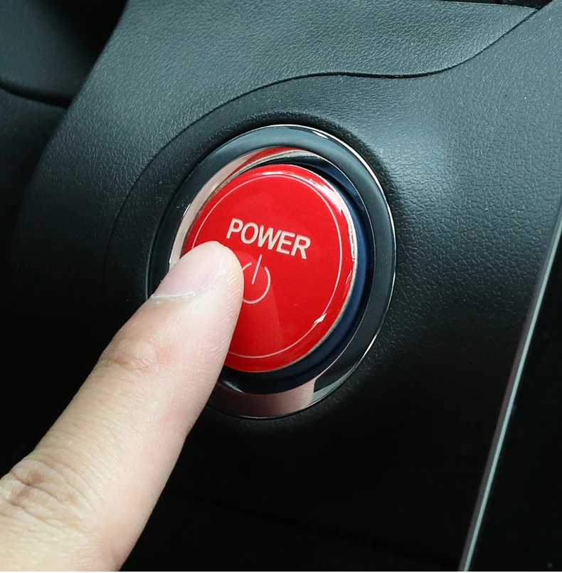 

Car Engine Start Stop Button Push to Start Button Trim Ignition Start Stop Button Cover Sticker for Toyota AVALON