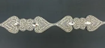 

10Yards Sewing on flower shoes rhinestone applique high quality rhinestone DIY accessories for wedding bridal dress