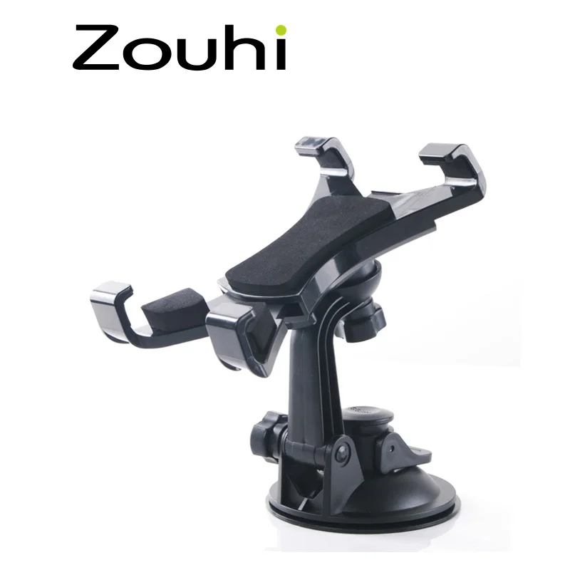 Hot Sale 7-10 inch Tablet PC Universal Car Windshield Suction Mount Holder Stand For iPad Rotary Free ,Cleanable base disc h29 car windshield holder swivel mount w c61 4 5 7 back clip for ipad mini tablet pc black