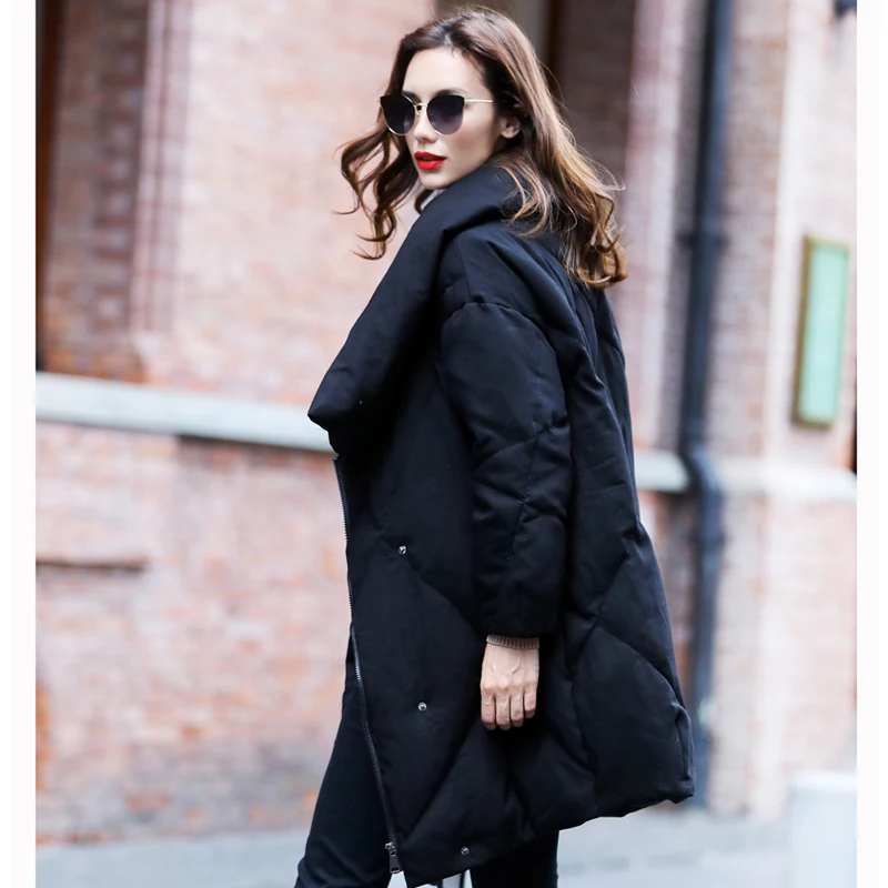 Duck Down Coat Women Winter Clothing 2018 Female Jacket High Quality Knee Length Vintage Down Jacket For Women Parka Overcoat