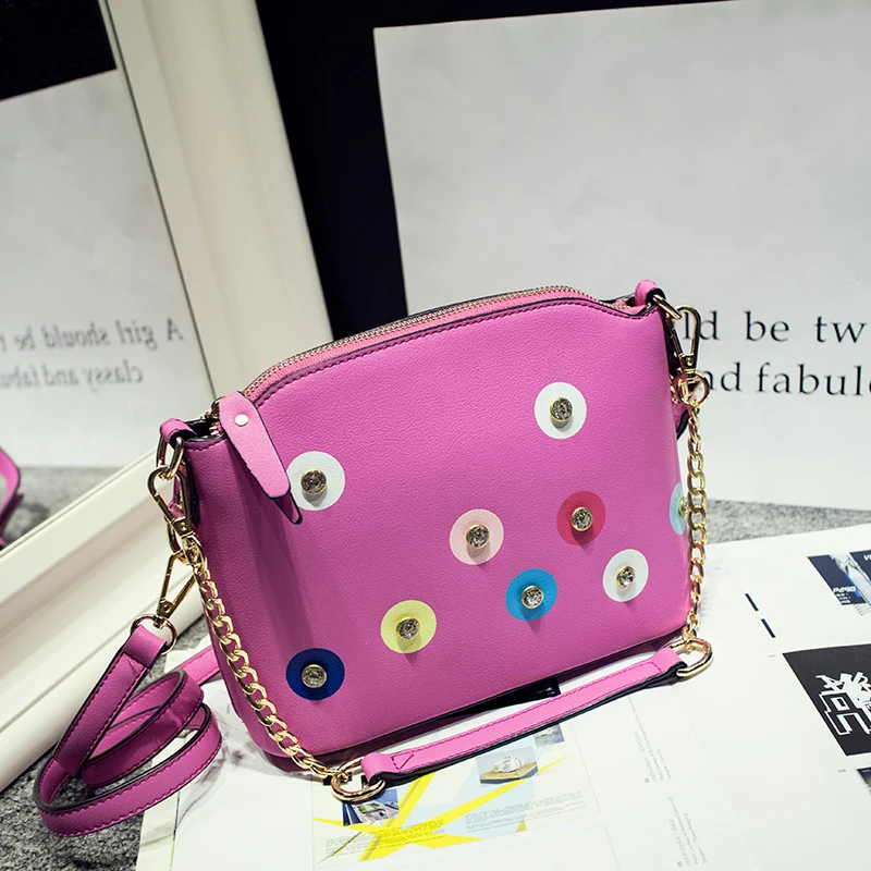 

Fashion Women Shoulder Bags Designer Handbags High Quality Flat Handbags Crossbody Bags Dot Zipper Bucket Bolsa Feminina Sac
