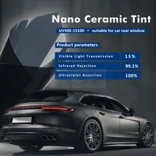 УФ отторжение 15% VLT UV400 оконные оттенки Солнечная Защитная пленка защита от солнца пленка 1,52X20 м/5FTx65FT