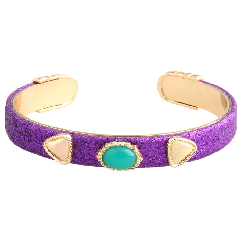 NeeFu WoFu, новинка, кожаные браслеты с кристаллами для женщин, модные роскошные ювелирные изделия, Очаровательная брендовая коллекция - Окраска металла: purple green