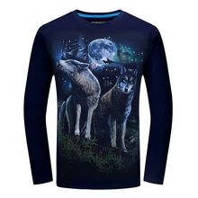 2016 3D Printed T-shirts Men Long Sleeve T Shirt man Casual Male Tops printed Dragon S-6XL free shipping