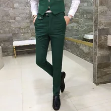 Для мужчин плед Штаны Мужская, в деловом, повседневном стиле брюки тонкие элегантные Азии размеры s M L XL XXL XXXL брюки Для мужчин