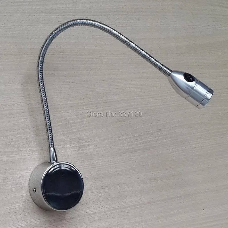 

Topoch Minimalist LED Lamp Bedside 3W On-Off Switch on the Tapered Directional Head Focusing Beam Built-in Driver Chrome Finish