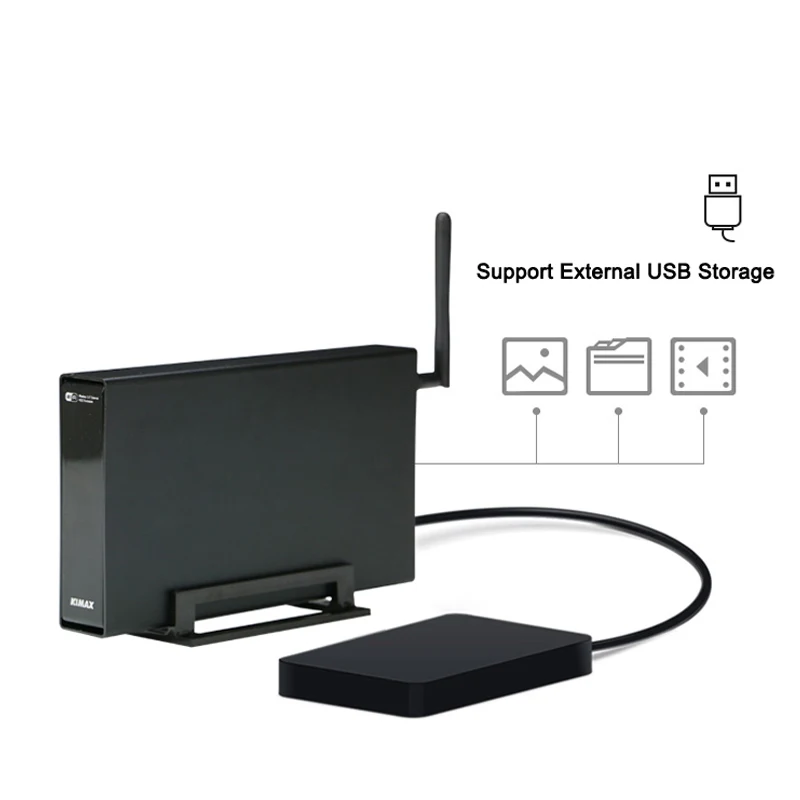 hdd enclosure 3.5'' sata wifi storage case External Antenna Router WiFi Repeater share hard disk case