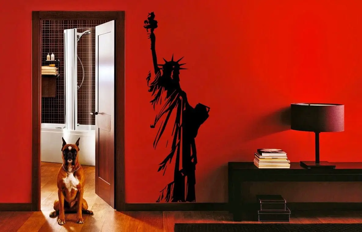Большой размер виниловая наклейка на стену Статуя Свободы Нью-Йорк, США Freedom Art Декор для дома Наклейка для гостиной спальни E551