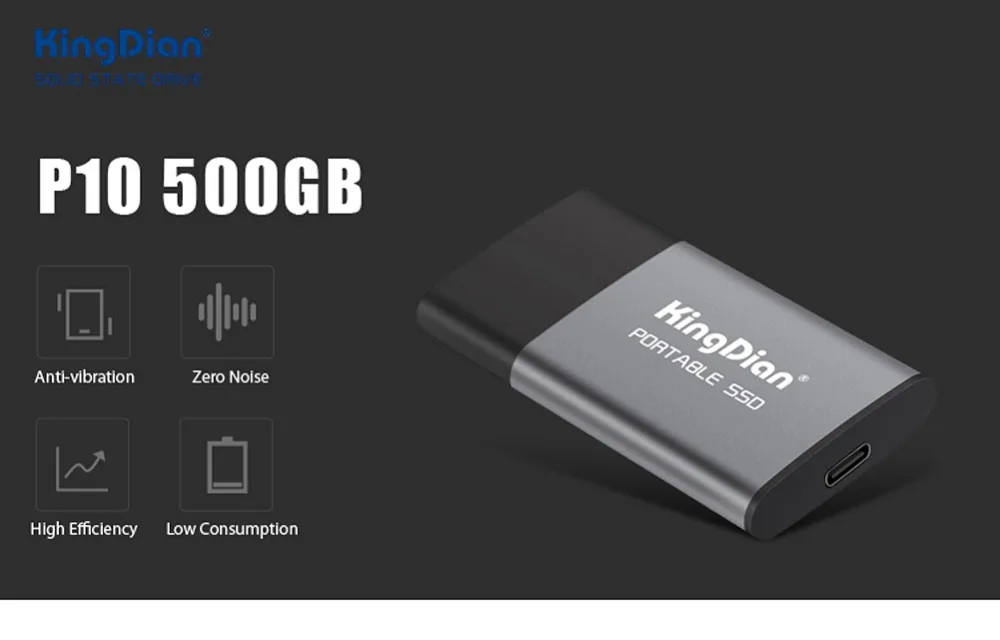 KingDian портативный 500 Гб SSD USB 3,0 3,1 внешний твердотельный накопитель лучший подарок для бизнесменов
