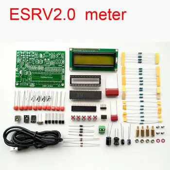 

DYKB LCR ESR V2.0 Tester Transistor Inductance Capacitance Resistance Meter Resistor inductor meter diy kits