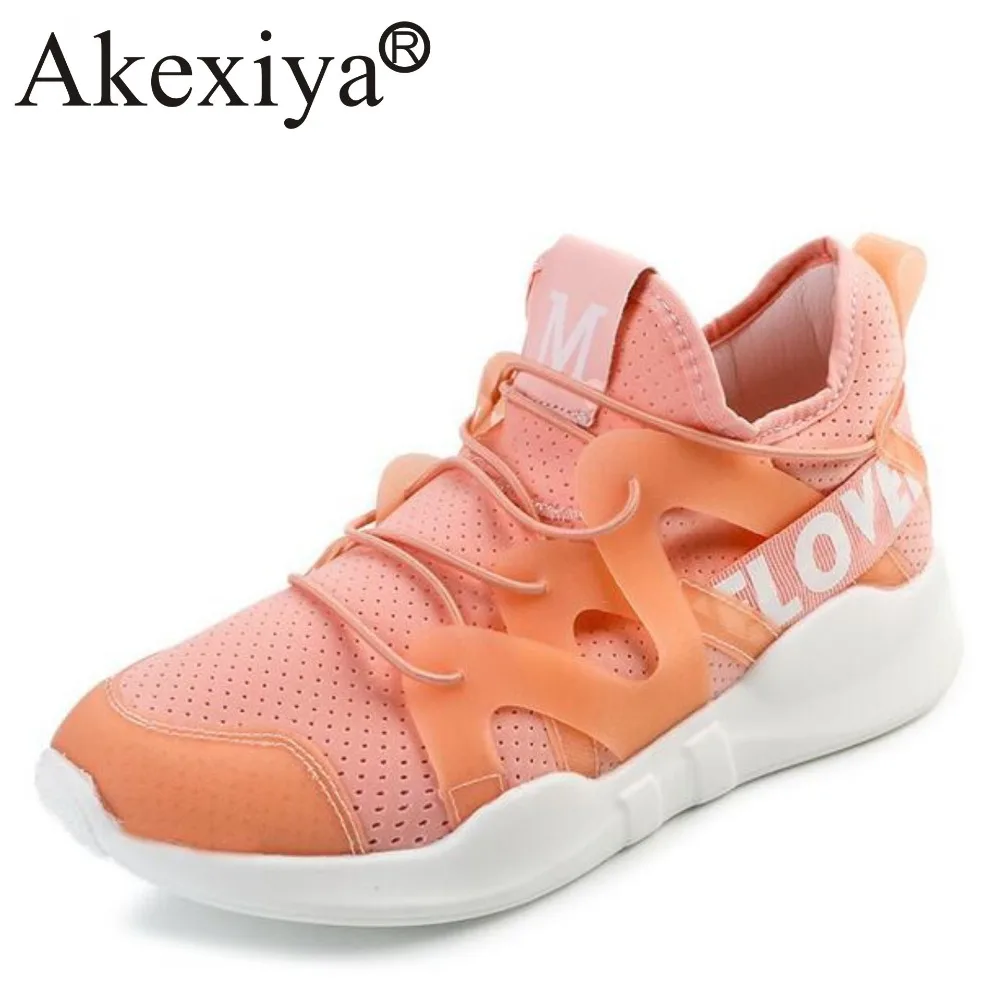 

Akexiya Design Sneakers Women Running Shoes Breathable Outdoor Female Trainers Ladies White Black Sports Footwear Cheap Runner