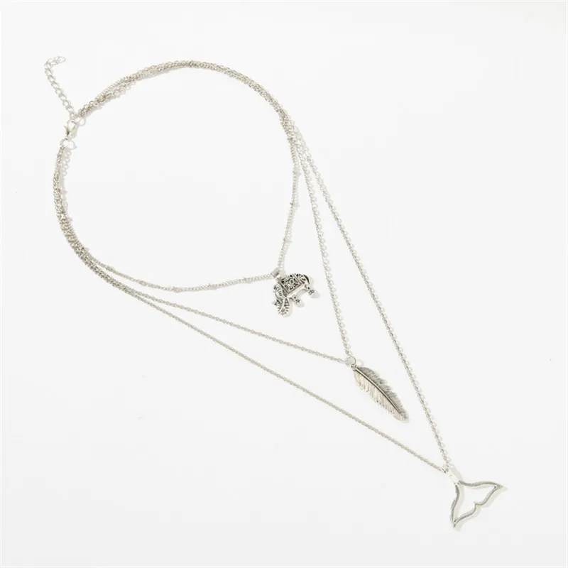 Bohemia-Multilayer-Chain-Choker-Necklaces-Pendants-for-Women-Punk-Elephant-Feather-Fishtail-Necklace-Fashion-Collar-Jewelry (1)