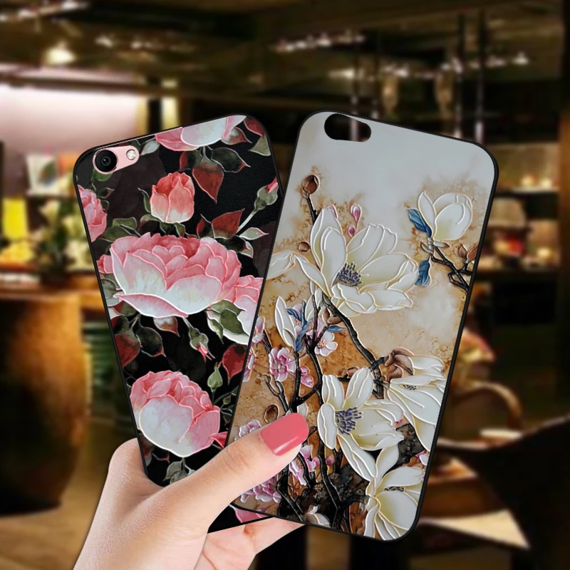 

ShuiCaoRen Luxury Silicone Case For BBK Vivo V5 Y67 Y67L Pretty Flower TPU Phone Cover Bag For Vivo V5 Cases