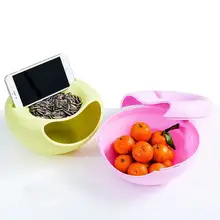 Creative Nuts Sitting Room Melon Seeds Candy Plate Dried Fruit Boxes Storage Box Fruit Plate Organizer For Leisure Phone Holder