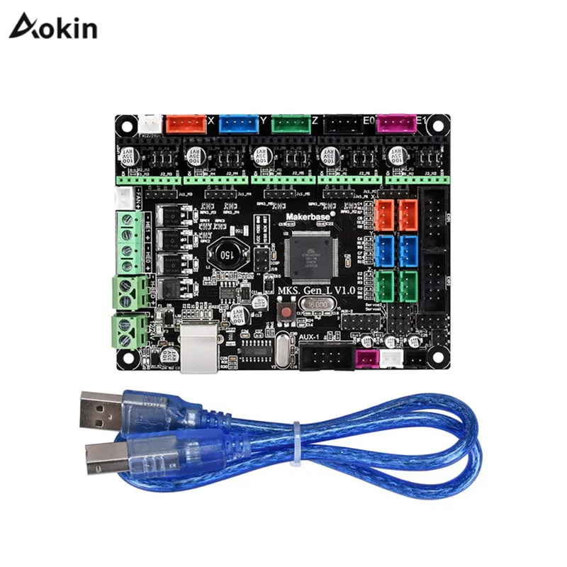 

MKS GEN L V1.0 Controller Board For 3D Printers Compatible Ramps 1.6 Mega 2560 R3 Support A4988/DRV8825/TMC2130/TMC2208 Driver