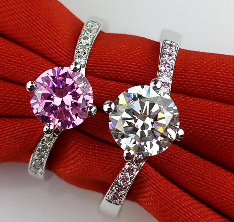 

Pure Silver 1 Carat Man Made Diamant 925 Ring True Love Wedding S925 Ring Band Jewelry For Women (JSA)