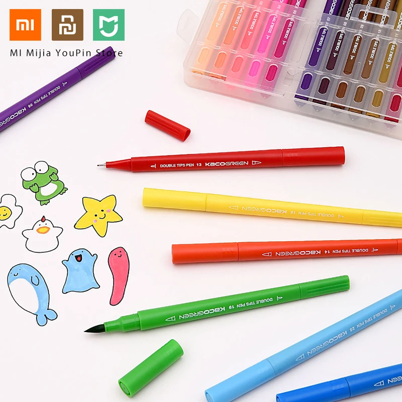 Xiaomi KACO 36 цвет двойной головкой воды Xiomi ручка Набор для рисования и письма Xioami