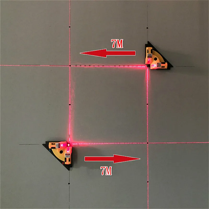Лазерная линия проекции квадратный уровень правый угол 90 градусов измерительный инструмент, керамическая плитка земляной проволоки метр, правый угол инфракрасный уровень