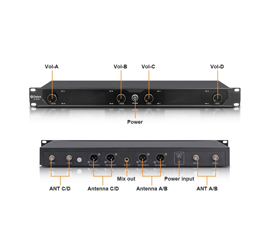 Высокое качество! Все металлические Debra аудио D-240 4 канала 4 ручной UHF беспроводной микрофон системы для речи караоке Вечерние