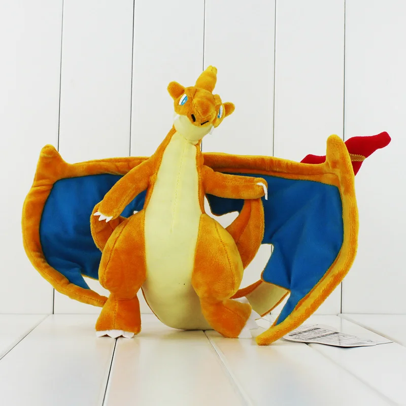 24cm High Quality Anime Charizard Stuffed Plush Toys Soft Mega Animal Dolls Toys Gifts For Children