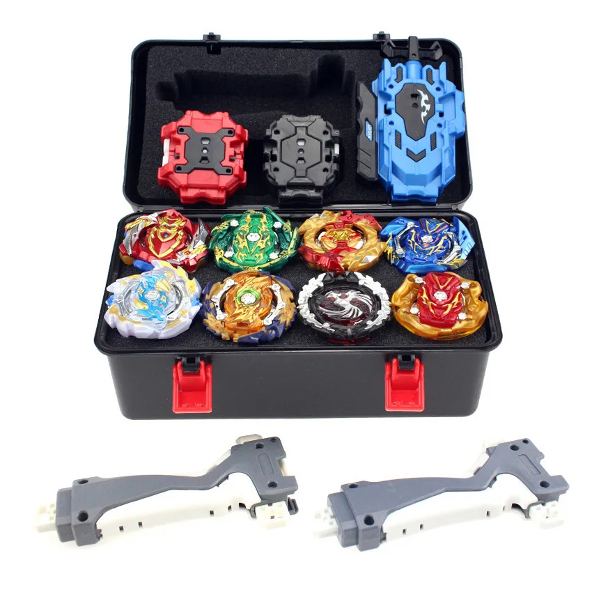 

New Beyblade Burst Bey Blade Toy Metal Funsion Bayblade Set Storage Box With Handle Launcher Plastic Box Toys For Children AAA