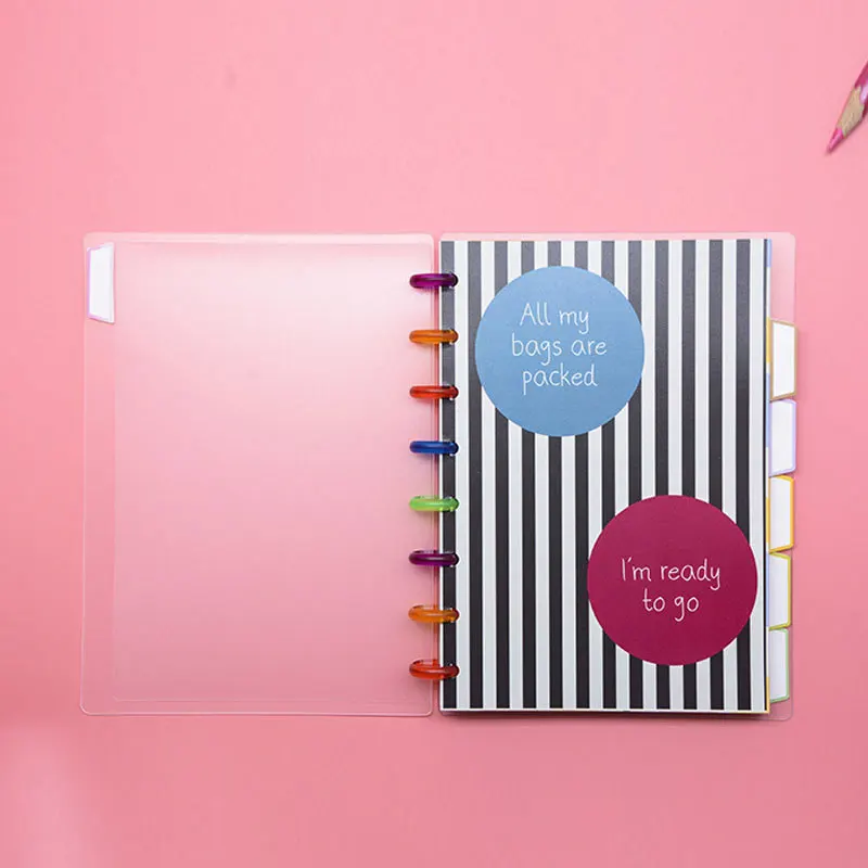 Fromthenon диски кольцо связаны Happy planner пуля журналы A5B6 спираль notebookr дневник с цветком пустой Бумага пополнения чернил канцелярских принадлежностей