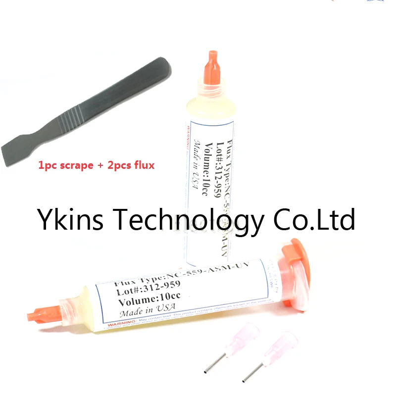 

2pcs/lot 559 10cc NC-559-ASM-UV Flux paste lead-free solder paste solder flux + Needles with free gift scraper blade