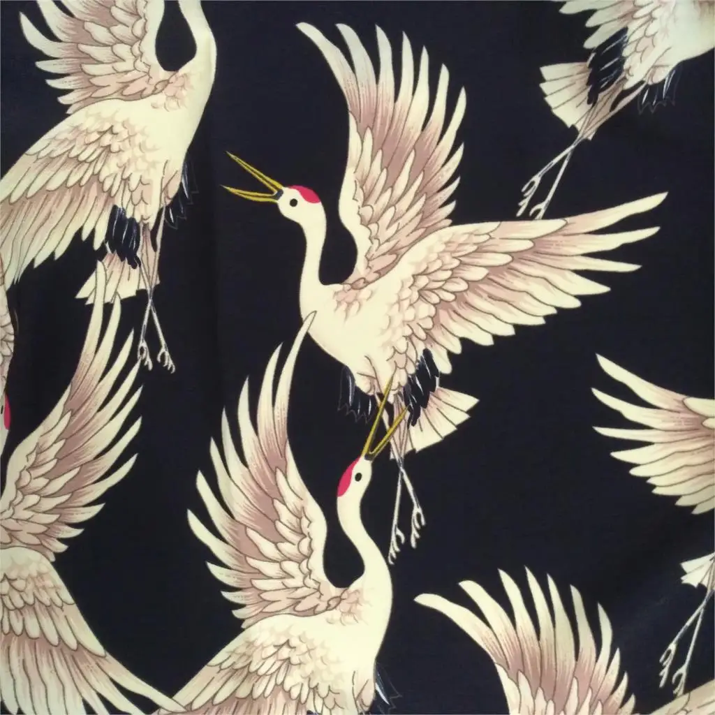 Женская рубашка с отложным воротником и принтом птицы в китайском стиле, весна-лето, женские блузки с длинным рукавом, винтажные Женские повседневные топы