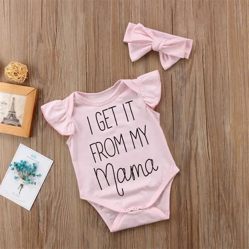 

Lovely Newborn Baby Boys Girl Sets short Sleeve Romper+ Headband 2Pcs Outfits Boy Girl Summer Cotton Clothes 0-24M