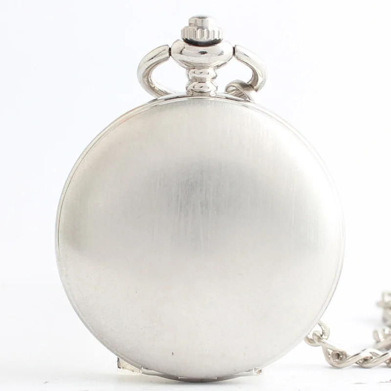 Серебряный Для мужчин карманные часы унисекс механизм с ручным подзаводом Рождественский подарок #10705