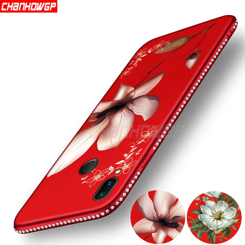 3D Рельефный цветочный чехол для Huawei Nova 3 3i 3e 2i 2S 2 Plus Lite Блестящий Алмазный P Smart