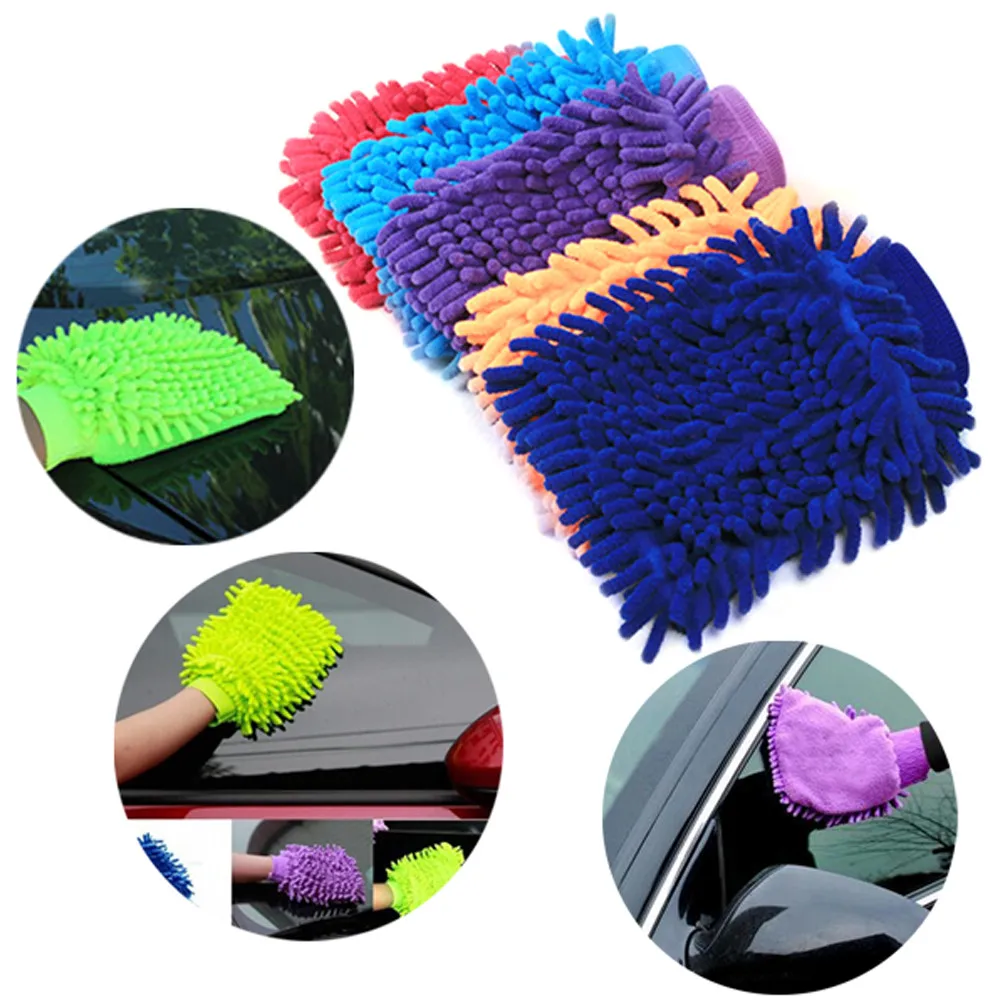 

1pcs Easy Microfiber Kitchen Household Wash Washing Cleaning Glove Mit Sponges, Cloths & Brushes For Car auto care 20 x 14cm. #