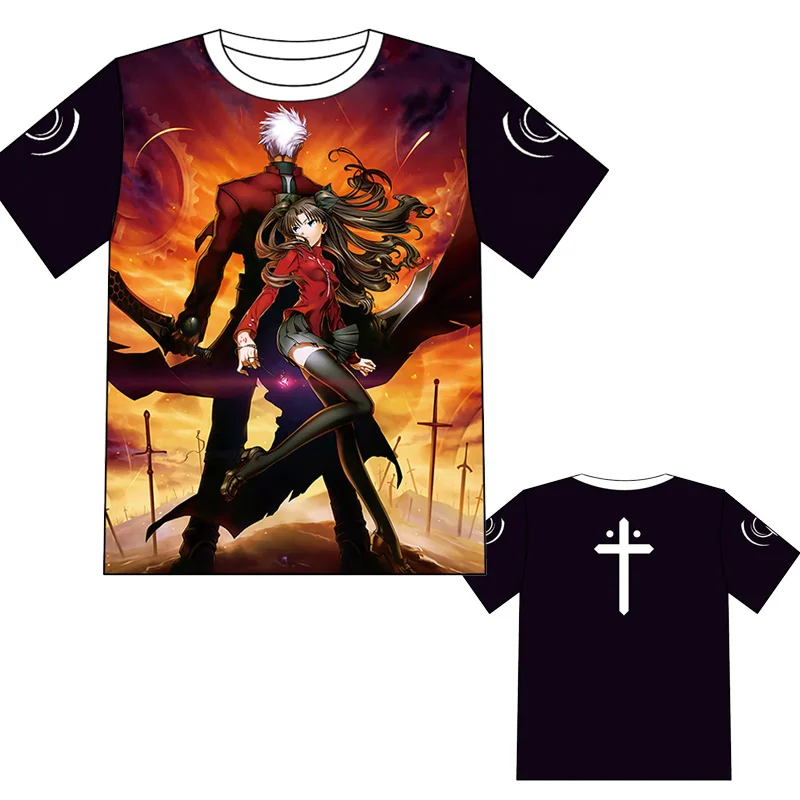 

Summer Sweatshirt Anime Fate Stay Night T-Shirt Women Men's Short Sleeve Casual Tops & Tees