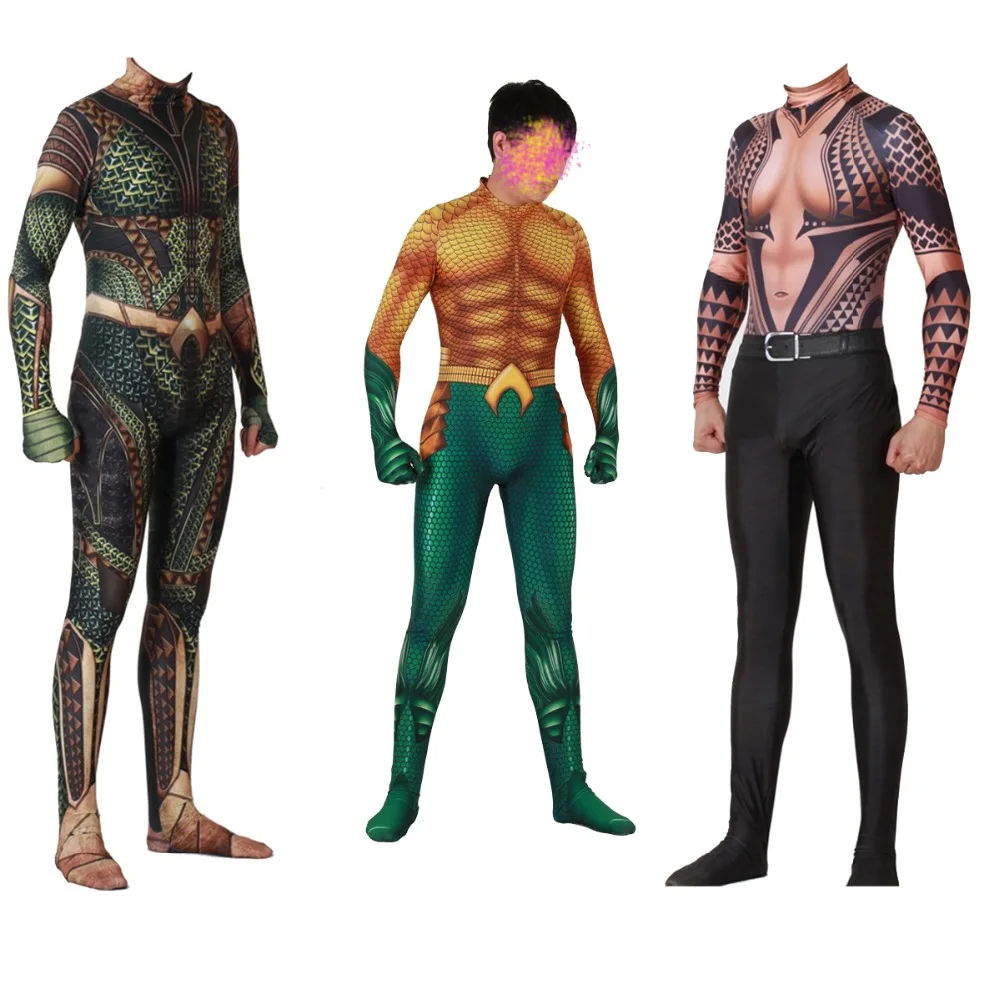 Костюм для косплея из фильма Аквамен костюм супергероя Zentai Arthur Curry Orin мужчин и