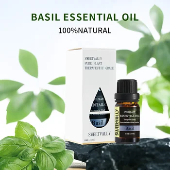 

1pc 10ml Basil Essential Oil Relieve Stress for Humidifier Fragrance Lamp Air Freshening Essential Oil Water-soluble oils