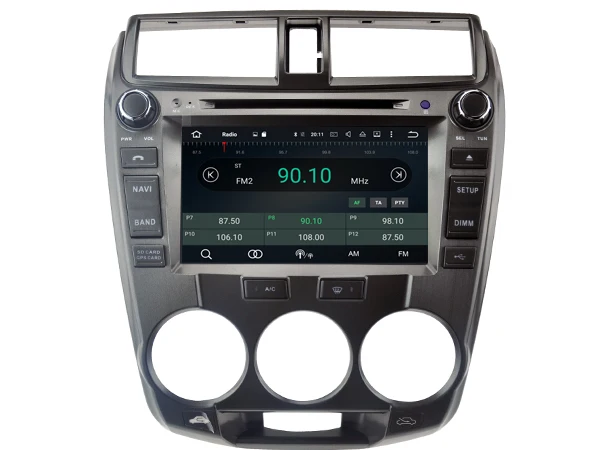 Excellent Ips screen Android 8.0 Car Dvd Navi Player FOR HONDA CITY 2008-2012 (Manual) gps suto stereo audio multimedia 2