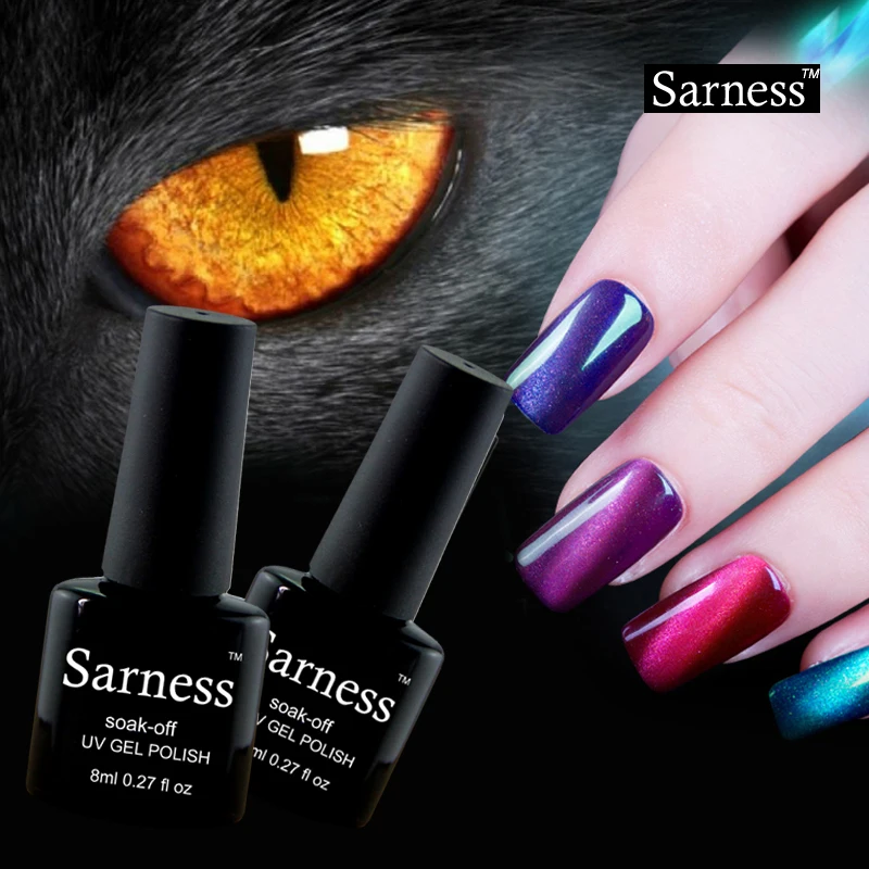 

Sarness Cheap 3D Nail Gel Polish Long Lasting Bright 8ml Lucky Colorful LED UV Gel Manicure Cat Eyes Nail Art Gel Varnish