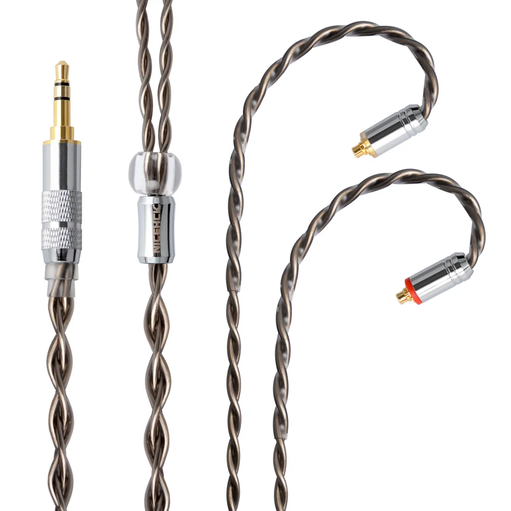 NICEHCK 7N OCC посеребренный кабель 3 5/2 5/4 4 мм MMCX/2Pin для TFZ KXXS Kanas LZ A7 TANCHJIM NX7
