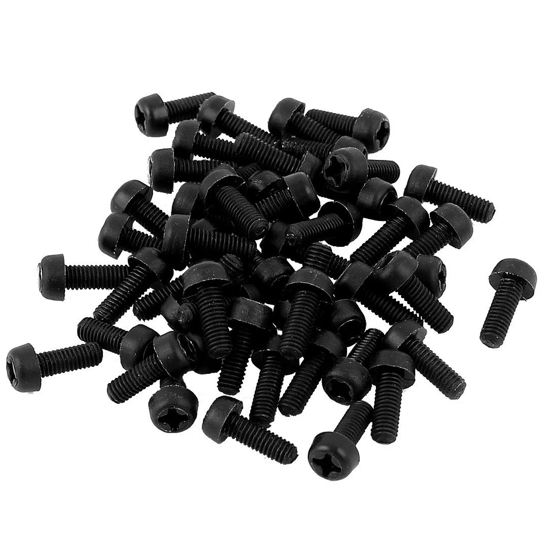 

M3 x 8mm Nylon Cross Cross Pan Head Machine Screws Black 50 PCS