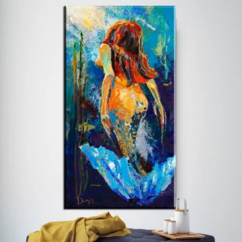 

XX3208 printed painting Wall Art Mermaid canvas Painting Home Decor Canvas Pictures For Living Room unframed