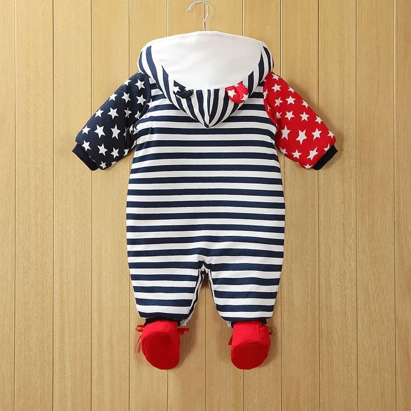Roupas de Manga Longa com Capuz Outwear para 0-12 Novo Bebê Macacão Inverno Grosso Quente Menino Crianças Recém-nascidos m 2020 3 bebê menino roupas de manga longa com