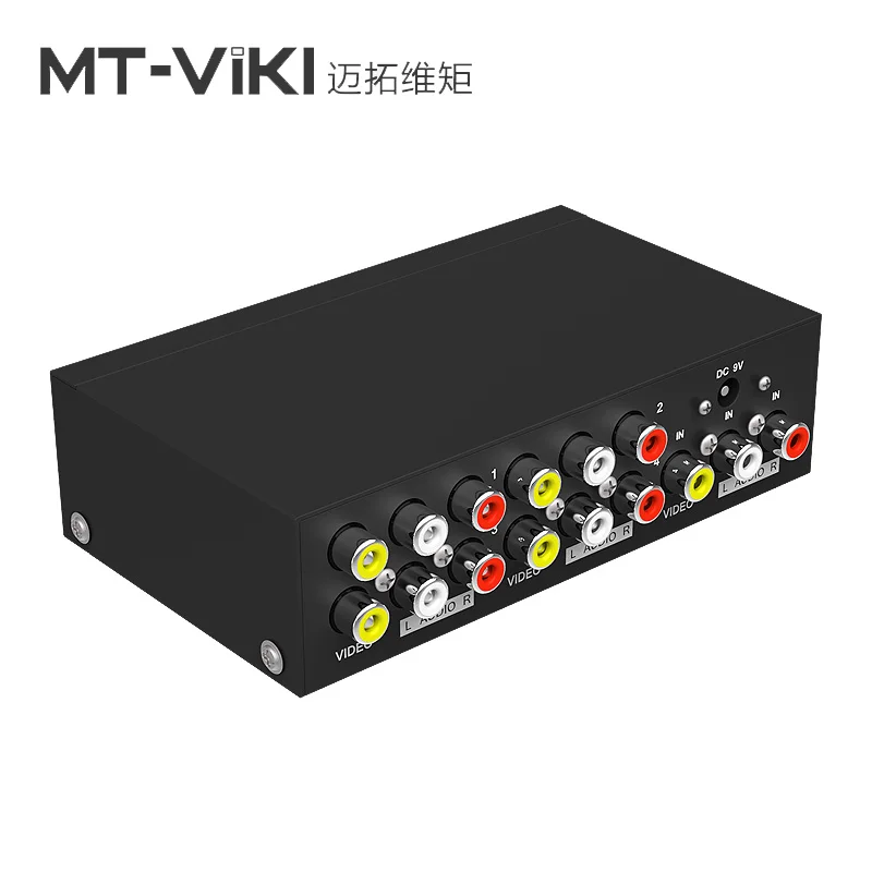 

MT-Viki 1x4 RCA AV Splitter 4 Port Video Audio Distributor 4 TV Display Same Image 1024*768 HD Analog Anti-interference 104AV