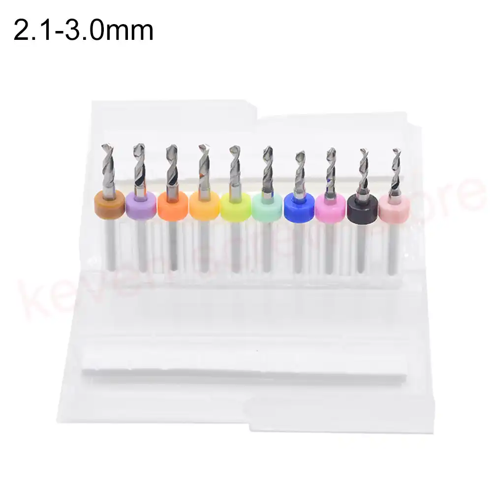 10pcs//Pack Hard Alloy PCB Print Circuit Board Carbide Micro Drill Bits Tool 0.3-1.2mm Set for 0.1mm-3.0mm SMT CNC Size : 0.25 1.15 mm Nologo HHUI-PCBZUANTOU