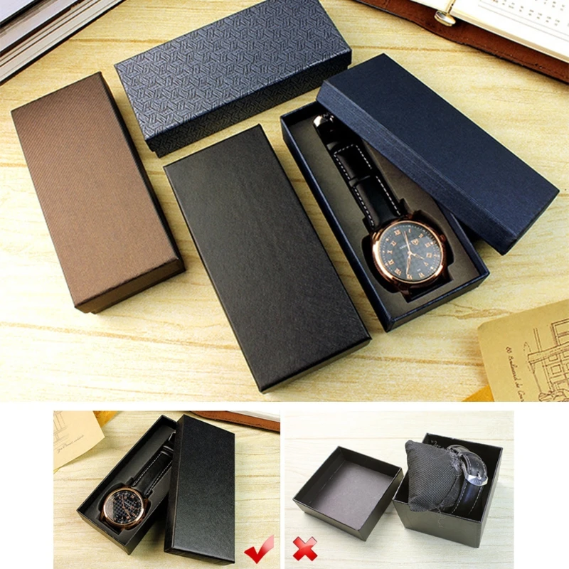 Коробка для хранения часов чехол длинный тип ювелирных изделий дисплей подарки упаковка Органайзер элегантный