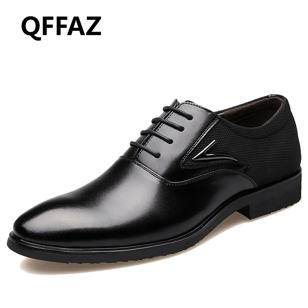 QFFAZ/Мужская обувь; высококачественные модельные туфли из натуральной кожи с острым носком; мужские официальные Туфли-оксфорды; zapatos hombre