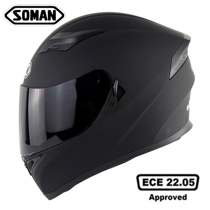 

SOMAN 960 ECE Approval Double Lens Motorcycle Racing Helmet With Replacable Outer Visors Model K5 Full Face Motor Bike Casco