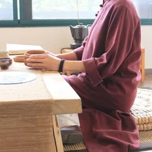 Новое поступление высококачественный жаккард cupro шелк Улучшенный surplice сшивание свободное платье женская одежда 18061-6